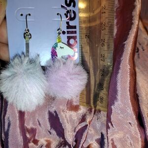 Claire's Pastel Unicorn Pom Pom Earrings